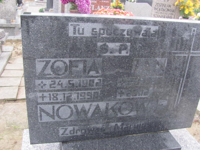 Zofia Nowak 1902 Krotoszyn - Grobonet - Wyszukiwarka osób pochowanych
