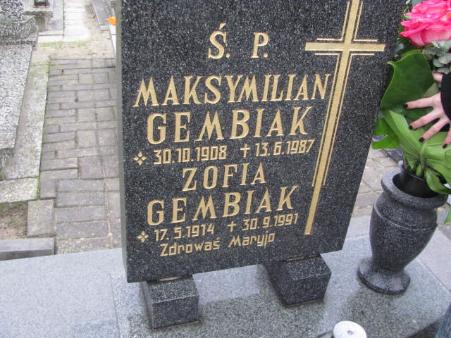 Zofia Gembiak 1914 Krotoszyn - Grobonet - Wyszukiwarka osób pochowanych