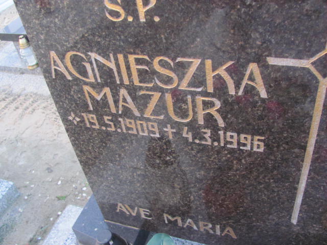 Agnieszka Mazur 1909 Krotoszyn - Grobonet - Wyszukiwarka osób pochowanych