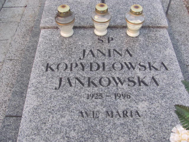 Janina Jankowska Kopydłowska 1925 Krotoszyn - Grobonet - Wyszukiwarka osób pochowanych