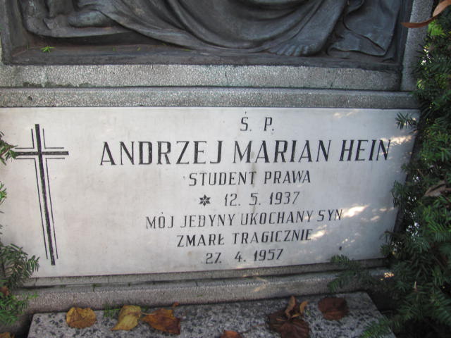 Andrzej Marian Hein 1937 Krotoszyn - Grobonet - Wyszukiwarka osób pochowanych