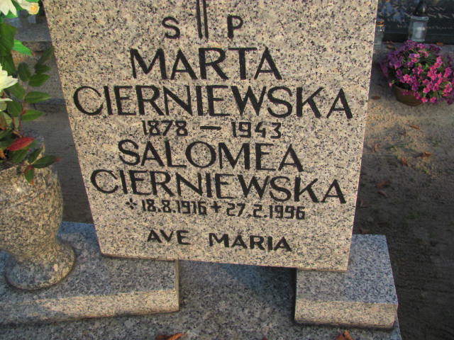 Marta Cierniewska 1877 Krotoszyn - Grobonet - Wyszukiwarka osób pochowanych