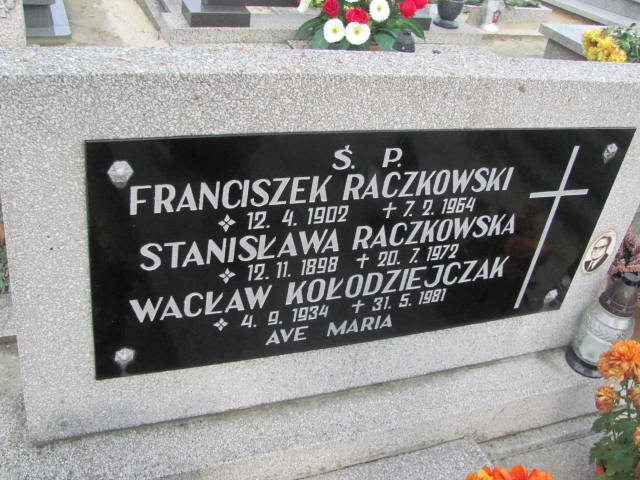 Franciszek Raczkowski 1902 Krotoszyn - Grobonet - Wyszukiwarka osób pochowanych