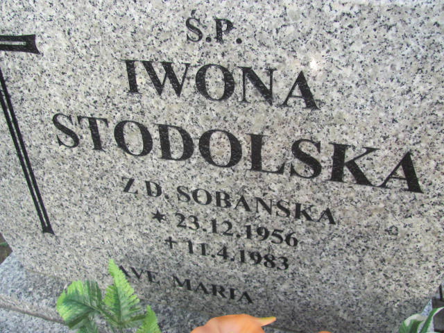 Iwona Stodolska 1956 Krotoszyn - Grobonet - Wyszukiwarka osób pochowanych
