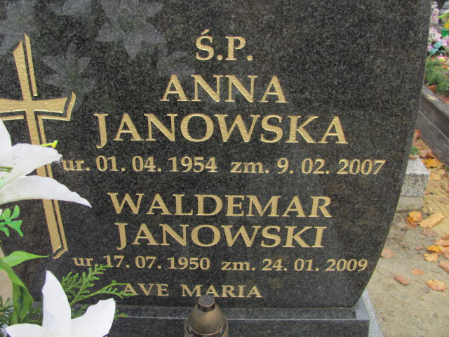 Anna Janowska 1954 Krotoszyn - Grobonet - Wyszukiwarka osób pochowanych