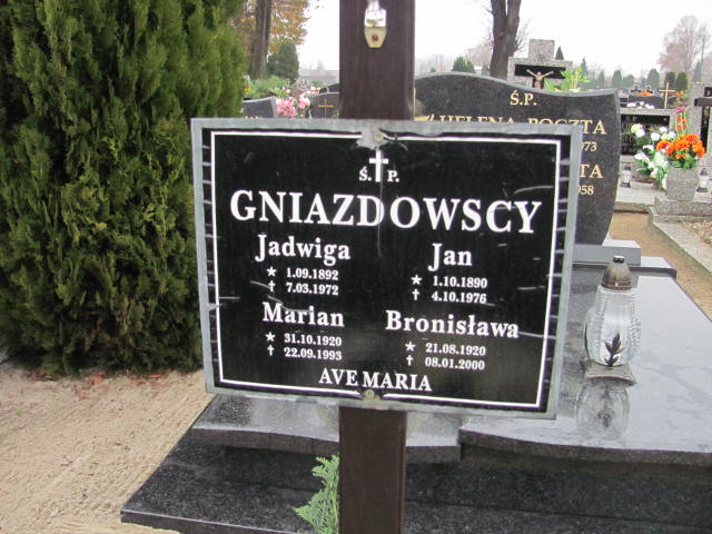 Bronisława Gniazdowska 1920 Krotoszyn - Grobonet - Wyszukiwarka osób pochowanych