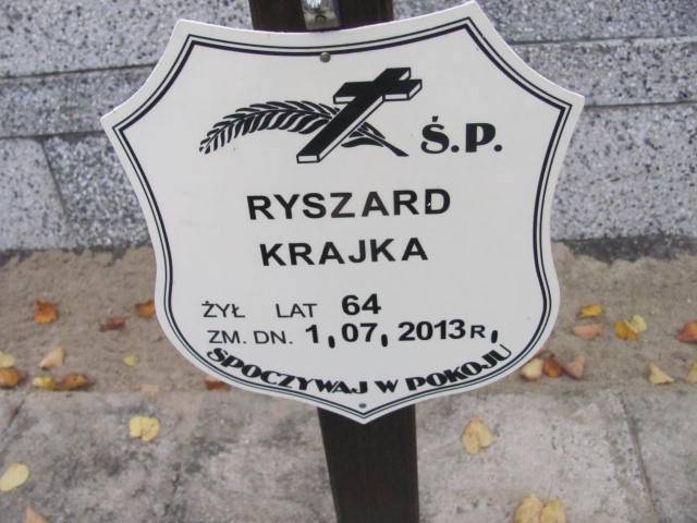 Ryszard Krajka 1949 Krotoszyn - Grobonet - Wyszukiwarka osób pochowanych