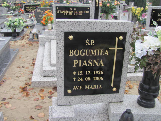 Bogumiła Piasna 1926 Krotoszyn - Grobonet - Wyszukiwarka osób pochowanych