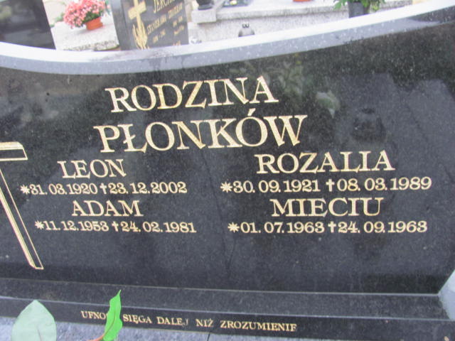 Leon Płonka 1920 Krotoszyn - Grobonet - Wyszukiwarka osób pochowanych